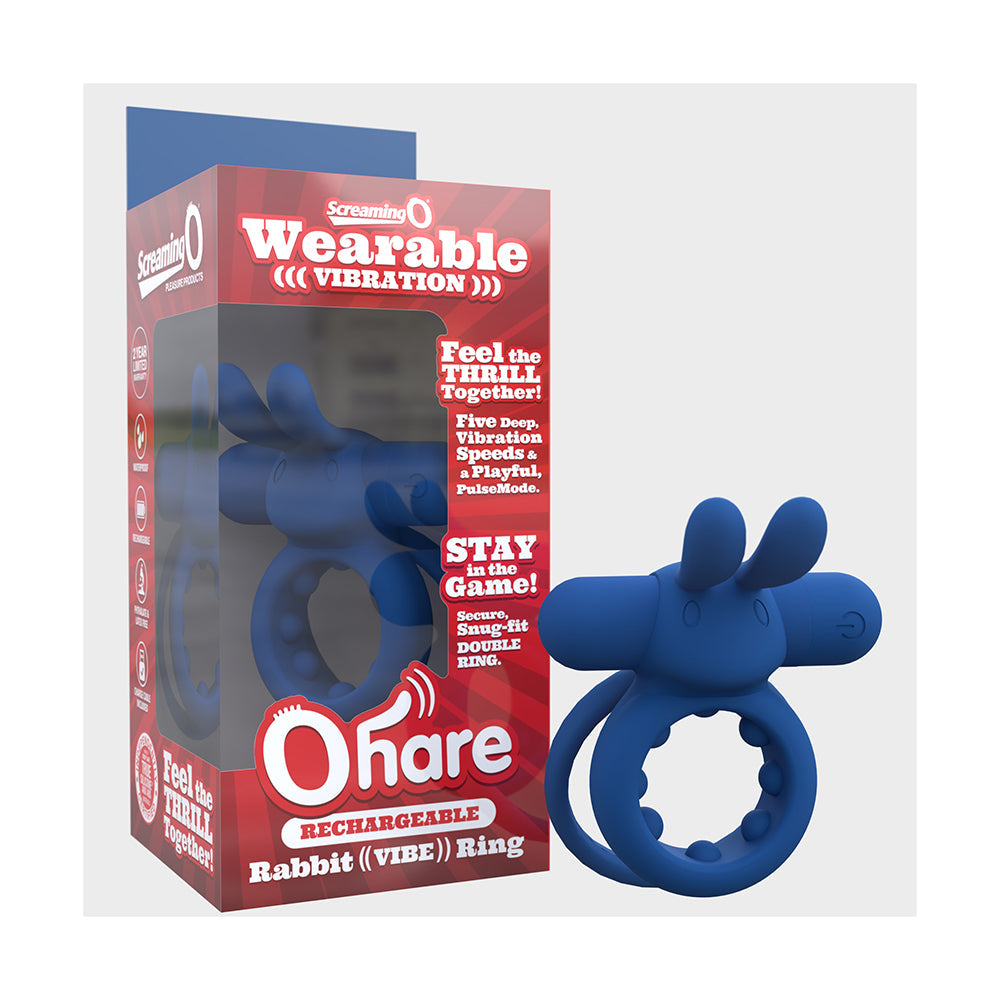 Screaming O Rechargeable Ohare Blue Vibrator